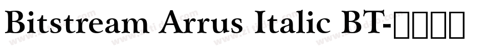 Bitstream Arrus Italic BT字体转换